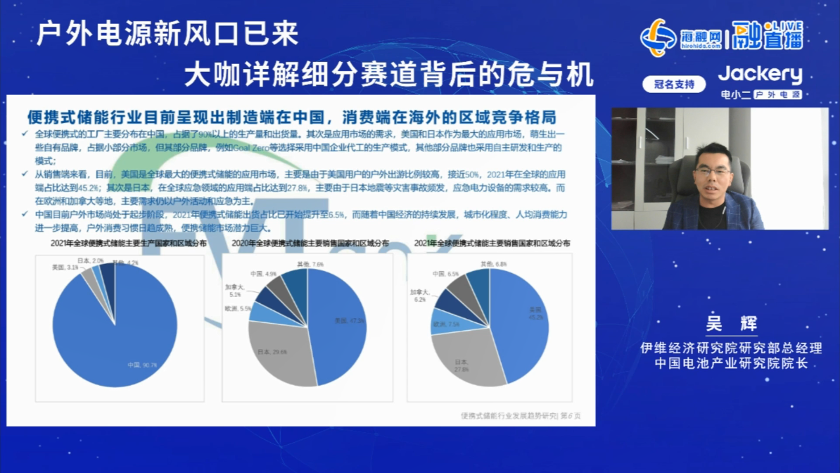 吴辉：中国便携式储能产品出货量占比超过90% 外向型特征明显.png