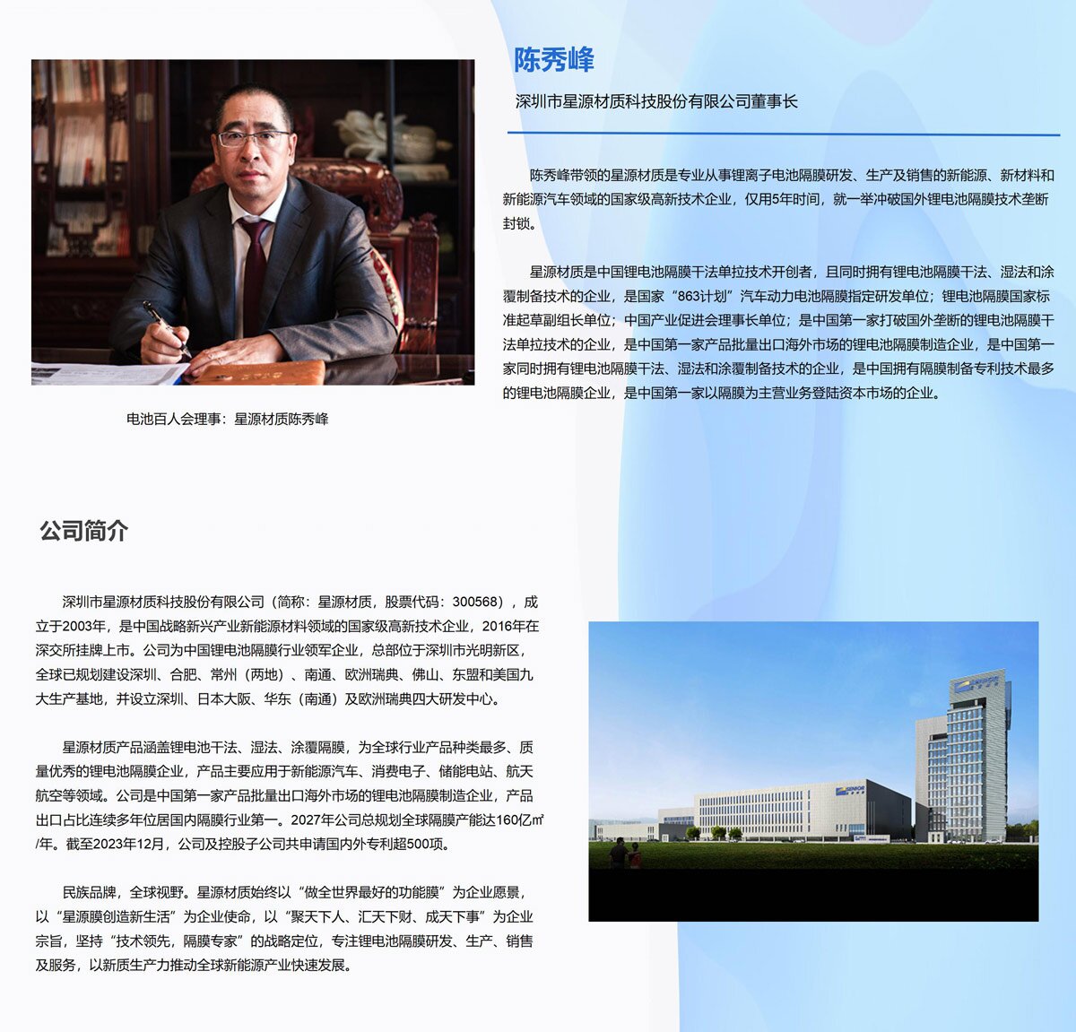 电池百人会理事：星源材质陈秀峰