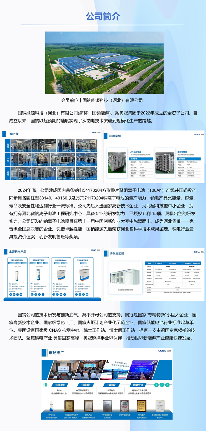 会员单位丨国钠能源科技(河北)有限公司 会员单位丨国钠能源科技(河北)有限公司
