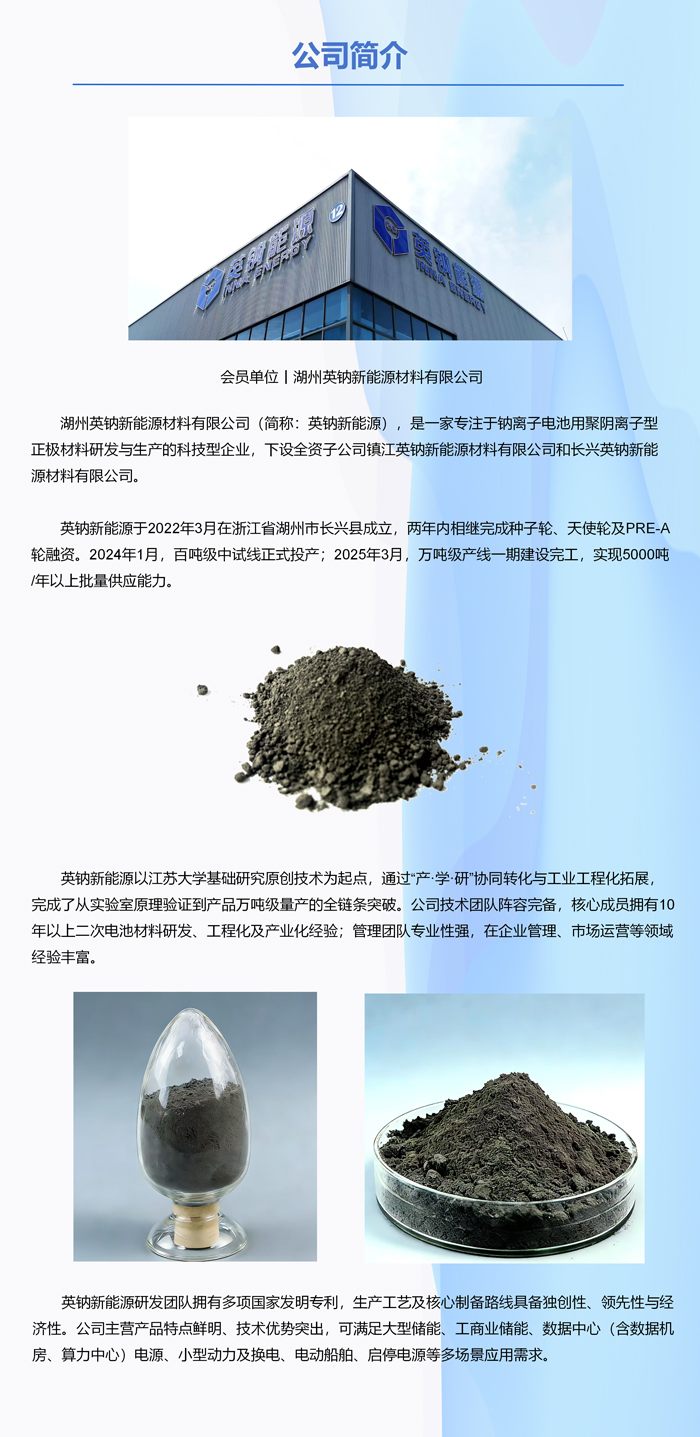 会员单位丨湖州英钠新能源材料有限公司
