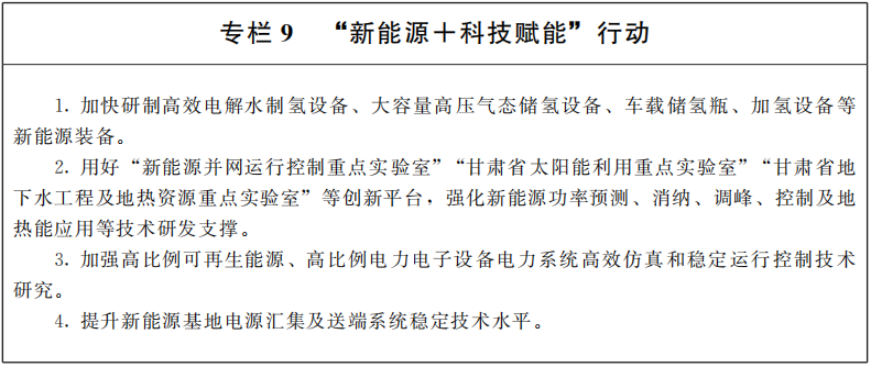 甘肃：力争到2030年新能源装机规模达到1.6亿千瓦