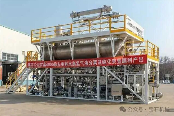 中石油首套4000标方电解水制氢气液分离及纯化装
